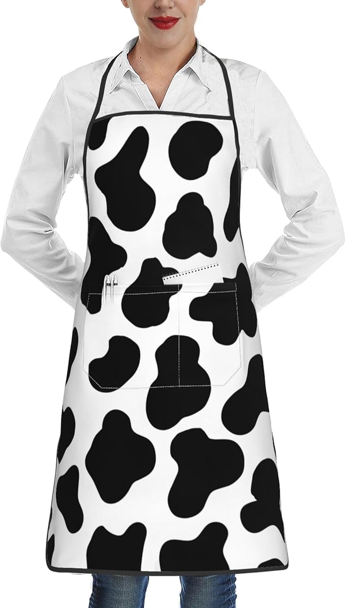 Apron with Pockets for Cooking Chef Kitchen Work Gardening and Salon Size 20.4x28.3 Inch