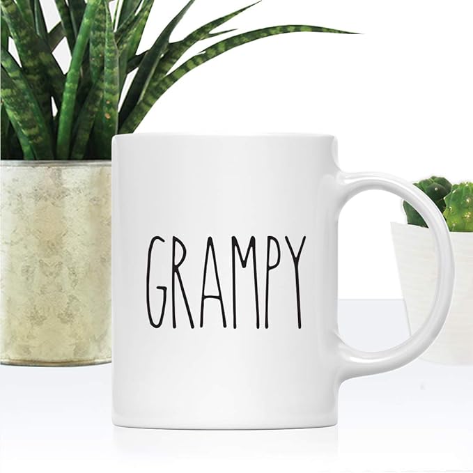 Andaz Press Simple Rustic Farmhouse Kitchen Decor 11oz. Ceramic Coffee Tea Mug Gift, Grampy, 1-Pack, Birthday Christmas Gift Ideas for Family, Friends