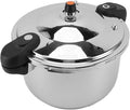 Stainless Steel Pressure Cooker, 80Kpa High Pressure Pressure Cooker with Safety Valve, Instant Cookware for Induction, Gas, Electric Cookware