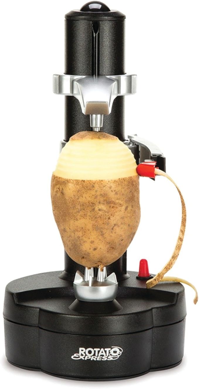 Starfrit Rotato Express Electric Peeler - 2 Spare Blades - Safe & Easy to Use - Effortlessly Peels Vegetables and Fruit
