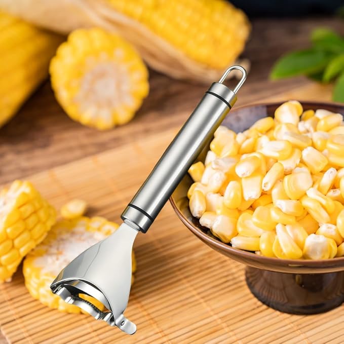 Stainless Steel Corn Cob Stripper, Kitchen Corn Peeler Tool, 3-Pack Corn Remover Handy Kitchen Tool For Cut The Corn Kernels Off The Cob