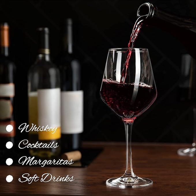 Plastic Wine Glasses Set of 2(15oz) |Unbreakable Wine Glasses with Stem|100% Tritan & BPA Free |Dishwasher Safe| Awesome For Pool, Beach, Travel, Pool, Camping, Beach, Picnic, Everyday Use.