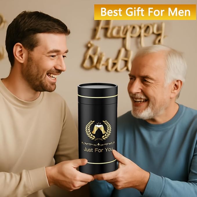 Retirement Beer Glasses Gifts, Personalized Glass Ware Set for Men, Black Gift Package with Drinking Glass, Coaster, and Farewell Card for Retired Man