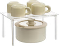 1 Pack Acrylic Cabinet Organizer, Kitchen Countertop Counter Organizer, Clear Spice Rack, Shelf Risers Cabinets for Bathroom, Desk, Dresser Cupboard Organizers and Storage