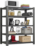 Storage Shelving Unit Heavy Duty Garage Shelves Metal Organizer Utility Rack for Kitchen Pantry Basement Pantry Warehouse Laundry Black 5-Tier 84" H x 55" W x 23.7" D 3000LBS