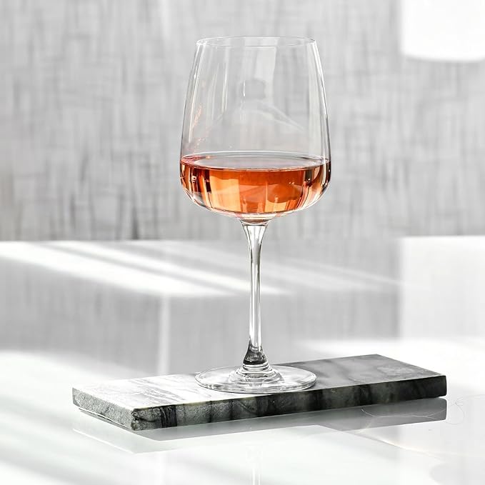 Krosno Large White Wine Glasses, Set of 4, 16.2 oz, Modern Collection, Premium Crystalline Glass, Perfect for Everyday, Dishwasher Safe, Made in Europe