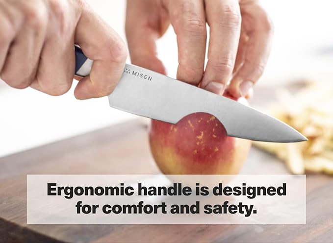 Misen 5.5" Utility Knife – High Carbon Japanese AUS-10 Stainless Steel – Hybrid German & Japanese Blade – Precision Kitchen Knife for Professionals & Home Cooks – Ultimate Cutting Performance - Blue