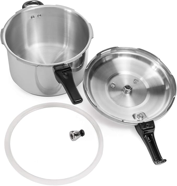 Barton 8Qt Pressure Canner Release Valve Aluminum Canning Pot Cooker Pot Stove Top Instant Fast Cooking Pot Stewing Locking System, 8 Quart