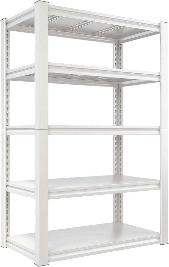 Raybee 72''H Garage Shelving, Storage Shelves 2010LBS, Adjustable 5 Tier Metal Shelving, Closet Garage Shelves Pantry Shelf for Kitchen Closet 72''H*31.7''W*16.3''D