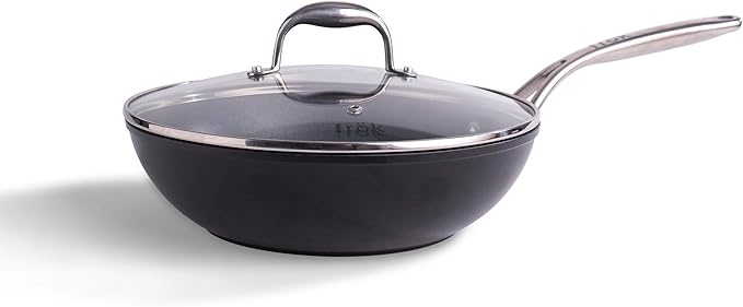 frök All-In-One Non-Stick Fry Pan Meets Wok with Lid, 11-Inch, Black & Silver