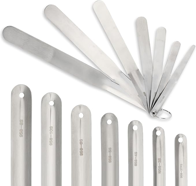 958-G01 Streamline Caulking Spatula 7-Piece Set,Spatula Tip Widths from 3/8” To 1-1/2”,Multifunctional Stainless Steel Caulking Tool (Pack Of 7)
