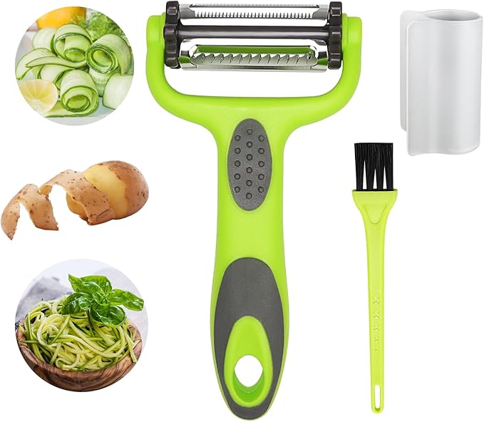 Potato Vegetable Peelers For Kitchen Non Slip Fruit Peeler Y Peeler 3 in 1 Rotatable Blade With Julienne Peeler