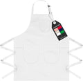Unisex Apron with Pockets for Cooking, Salon & Art - 100% Cotton Adult Kitchen, Chef, Stylist Apron (White)