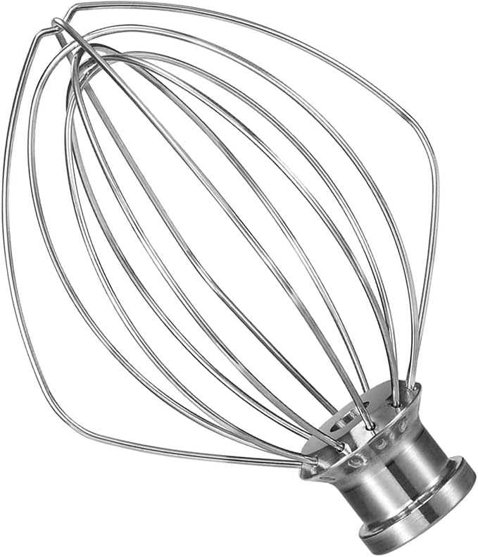 KN256WW Stainless Steel Whisk Attachment for KitchenAid 6 Quart Bowl Lift Stand Mixer 6-Wire Whip Attachment for Kitchenaid Accessories