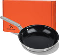 12 Inch Ceramic Non Stick Frying Pans - 5 Ply Stainless Clad Nonstick Skillet, Toxic, PTFE & PFOA FREE, Professional Cookware for Induction, All Stoves and Oven up to 650°F