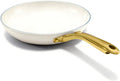 GOTHAM STEEL 12 Inch Nonstick Frying Pan, Diamond-Reinforced Ceramic, Dishwasher Safe, Cream White, PFOA Free