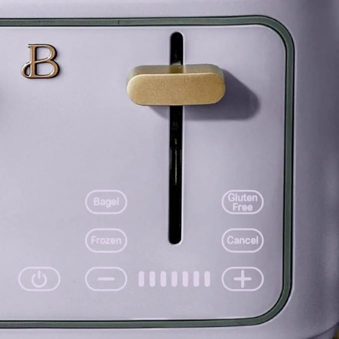 Beautiful 4 Slices Toaster - 7 Shade Settings, Touch Display, Extra-Wide Slots for Bagels, Gluten-Free & Frozen Presets, LED Countdown, Removable Crumb Tray, 1800-watt toasting (Lavender)