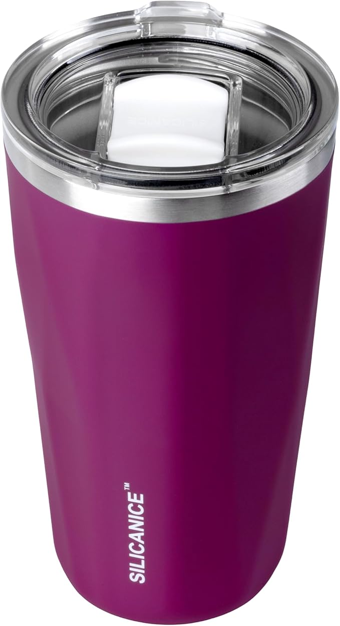 20oz Soft Touch Diamond Tumbler - Double Wall Stainless Steel Vacuum Insulated Coffee Cup With Detachable Slider Lid | BPA Free, Dishwasher Safe, Thoughtful Gift for Her - Claret Rose