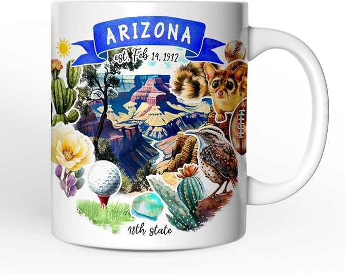OrnamentallyYou Artistic Arizona State Themes and Landmarks Mug