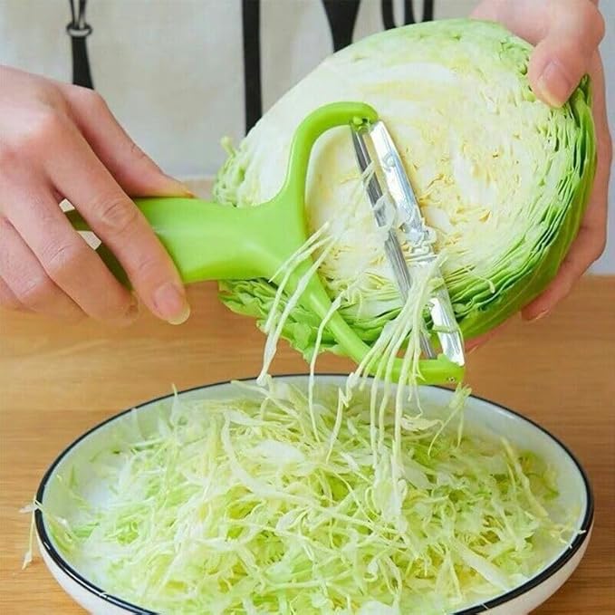 2Pcs Stainless Steel Potato Peeler Cabbage Lettuce Head Grater Shredder Slicer Salad