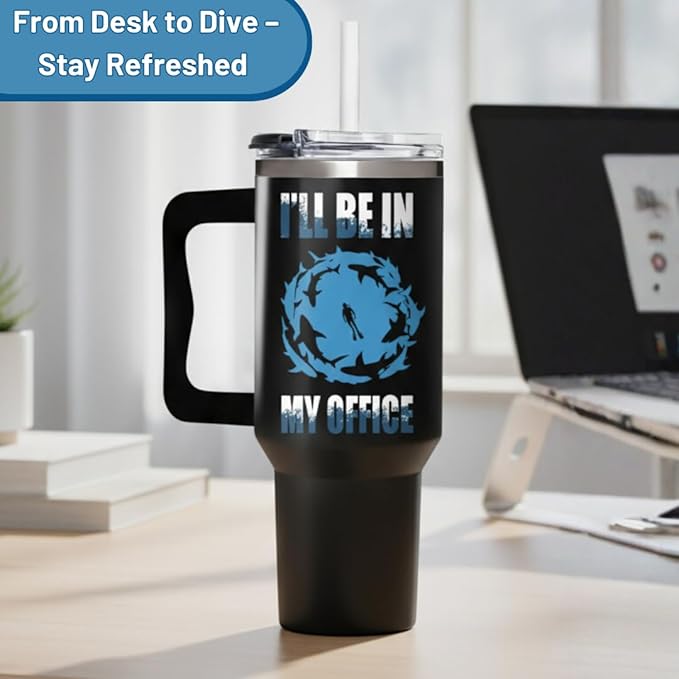 Scuba Diving Gifts for Men Women, Scuba Diving Gifts for Him Her 40oz Tumbler with Handle, Unique Gift for Divers Instructor, Gift for Birthday Christmas, Fathers Day Mothers Day