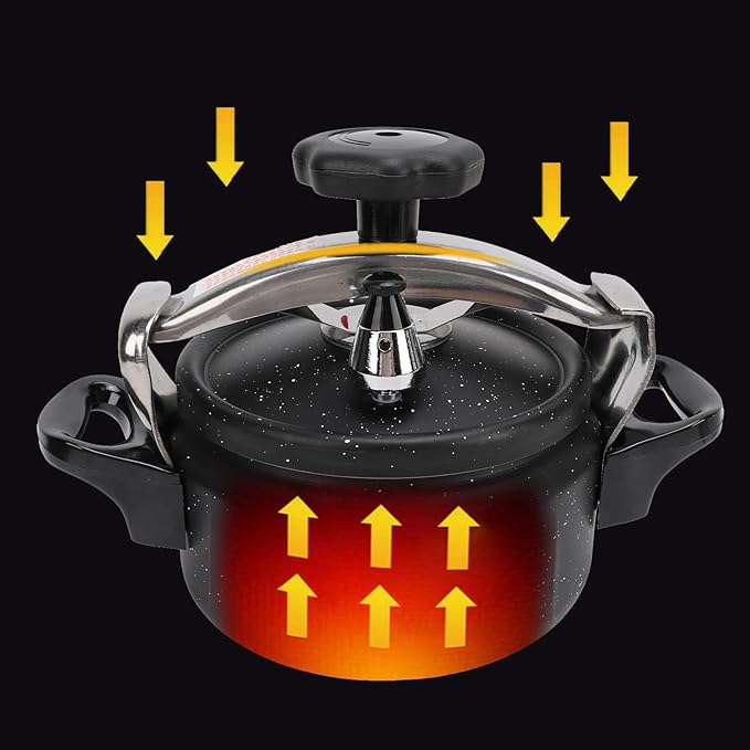 Aluminum Pressure Cooker, Home Explosion Proof Cookware Pressure Canner, Large Capacity Stovetop Pressure Cooker for Gas Stove Induction Cooker (2L)