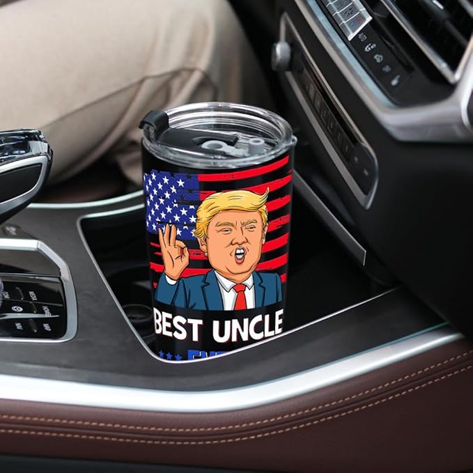 Gifts for Uncle Gifts from Niece Nephew - Great Best Uncle Ever Birthday Christmas Gift - 20 OZ Stainless Steel Insulated Travel Coffee Tumbler Cup