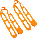 FORTIDY Utility Silicone Strap for Casserole Lid, Pot, Bento Box, 21.65 in Reusable Elastic Self-Lock Silicone Tie for Bundling or Organizing Extension Cord, Curtain, Yoga Mat (Orange, 2pcs)