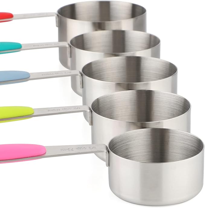Measuring Cups and Spoons Set of 13 Including Stainless Steel Measuring Cups Nesting Measuring Spoons for Dry and Liquid Ingredients