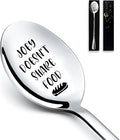 Joey Doesn't Share Food - Engraved Stainless Steel Spoons,Coffee Spoon, Tea Dessert Spoon for Women Men Birthday, Christmas Gifts for Friends, Sisters, and Fans of Friends TV Show