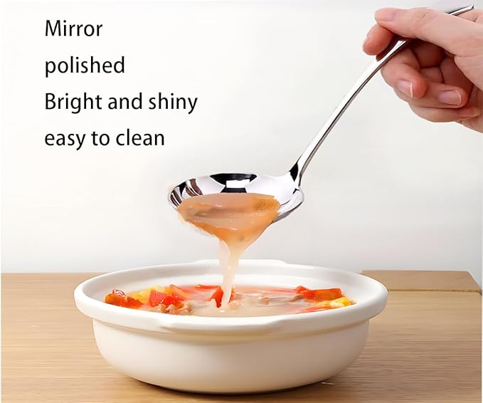 Small Soup Ladles, 304 Stainless Steel, 7.9 Inch, 1 Piece, Kitchen Ladles, Modern Style