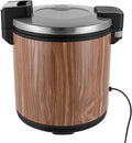 Commercial Rice Cooker 23L/6Gal Stainless Steel Electric Rice Warmer 100 Cup With One-Touch Operation Large Capacity Rice Cooker 110V 110W Wood Color