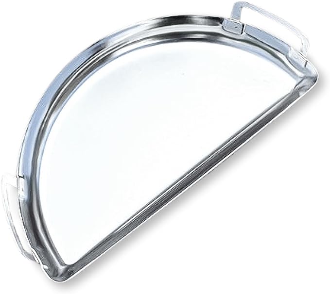 SnS Grills Slow ‘N Sear Mini Drip Pan - Stainless Steel Grilling Accessory for 18" Weber Kettle & Other Kettle Grills, Perfect for BBQ, Baking, and Broiling