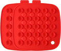 Happy Kit 2 PCS Silicone Trivets for Kitchen Accessories，Trivet Design for Cooking with Kids, Give Glass Bowls Non-Slip Bottom,Trivets for Hot Dishers, Jar Opener（RED）