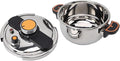 JTLB Pressure Cooker Professional Efficient Fast Even Heating Prevents Stick Large Capacity 304 Stainless Steel Canning Pot for Home Kitchen (6L)