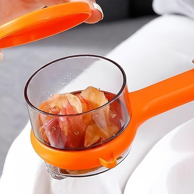 New with Box Storage Kitchen Special Fruitpeeler,Veggie Peeler with Container,Multi Functional,Easy to Carry,Suitable for Various Fruits and Vegetables (Orange)