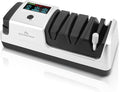 Electric Knife Sharpener with LCD Screen, 3-Stage Speed Adjustable Knife Sharpener for All Kitchen Knives Quick Sharpening (Silver)