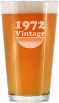 Bevvee Vintage 1972 Pint Glass for Beer - 53rd Birthday Gifts for Men or Women Turning 53 - Fun Bday Party Decor - 16 oz