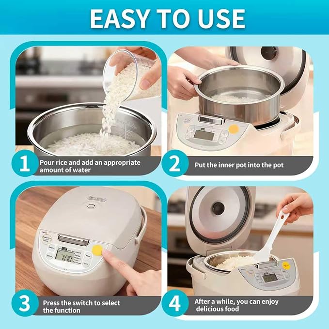 Stainless steel inner pot of rice cooker, compatible with Tiger JBV-A10U model, made of 304 stainless steel. No rice cooker included.