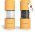 LARS NYSØM Salt and Pepper Grinder Set, Manual Salt and Pepper Mills with Adjustable Ceramic Grinder, Design Spice Shaker Set (Mustard Yellow)