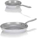 TECHEF - CeraTerra 8" & 12" Ceramic Nonstick Frying Pan Skillet, (PTFE, PFAS, and PFOA Free), Dishwasher Oven Safe, Stainless Steel Handle, Induction-Ready, Made in Korea (2-Piece Set)