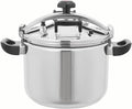 Stainless Steel Pressure Cooker 60kpa Large Pressure Canner Triple-Layer Composite Base Canning Pot with Resilient Beam & 2 Valves for Open Fire, Electric Stove, Induction Stove (40L/42.27Qt)