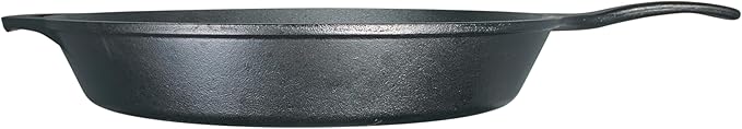 Lodge 15 Inch Cast Iron Pre-Seasoned Skillet – Signature Teardrop Handle - Use in the Oven, on the Stove, on the Grill, or Over a Campfire, Black