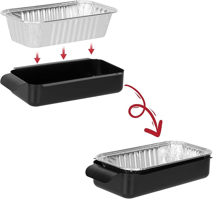 G416-0015-W1 Drip Pan for CharBroil 463675016 463276016 463342420 463632520 463257520 463644220 Gas Grill, Catch Pan with 10 Pack 9328812P06 Aluminum Liner