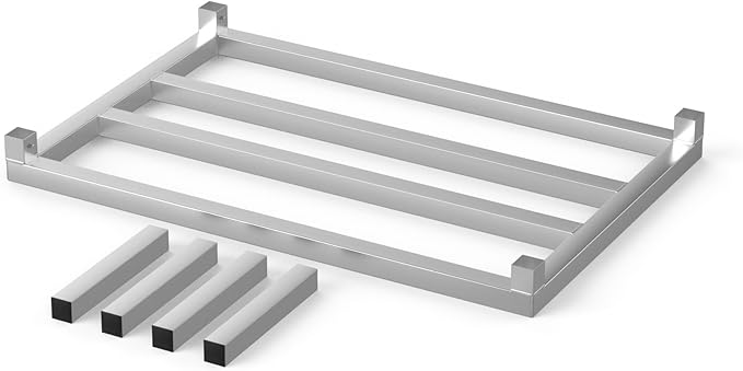 36" Long x 24" Wide | Height: 12" Off The Floor Aluminum Dunnage Rack | Storage in Restaurant, Kitchens and Garages and More!