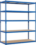GarveeHome 5 Tiers Garage Storage Shelves, 2500LBS Capacity Metal Shelving Unit for Garage, Industrial, Warehouse, Kitchen, Closet, 60" W x 24" D x 71" H, Blue