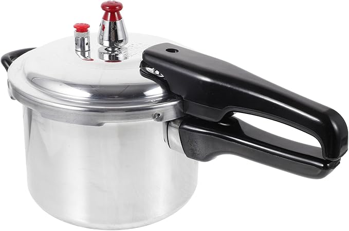 DOITOOL Aluminum Pressure Cooker 16cm/6.3inch Bottom Small Pressure Cooker for Gas Stove Induction for Home Cooking, Silver