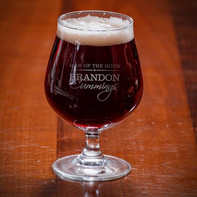 HomeWetBar Classic Monogrammed Snifter Beer Glass (Personalized Product) (Set of 2)