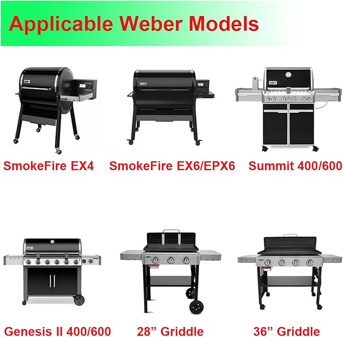 Drip Pans for Weber SmokeFire EX4 EX6 EPX6 Summit & Genesis II 400 600 Series Grill, Disposable Grease Tray Liner for Weber 28 36 Inch Griddle Heavy Duty Aluminum Foil 20 Pack