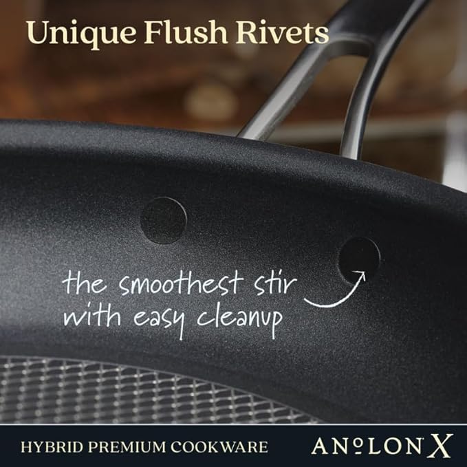 Anolon X Hybrid Nonstick Frying Pan/Skillet, 8.25 Inch, Dark Gray